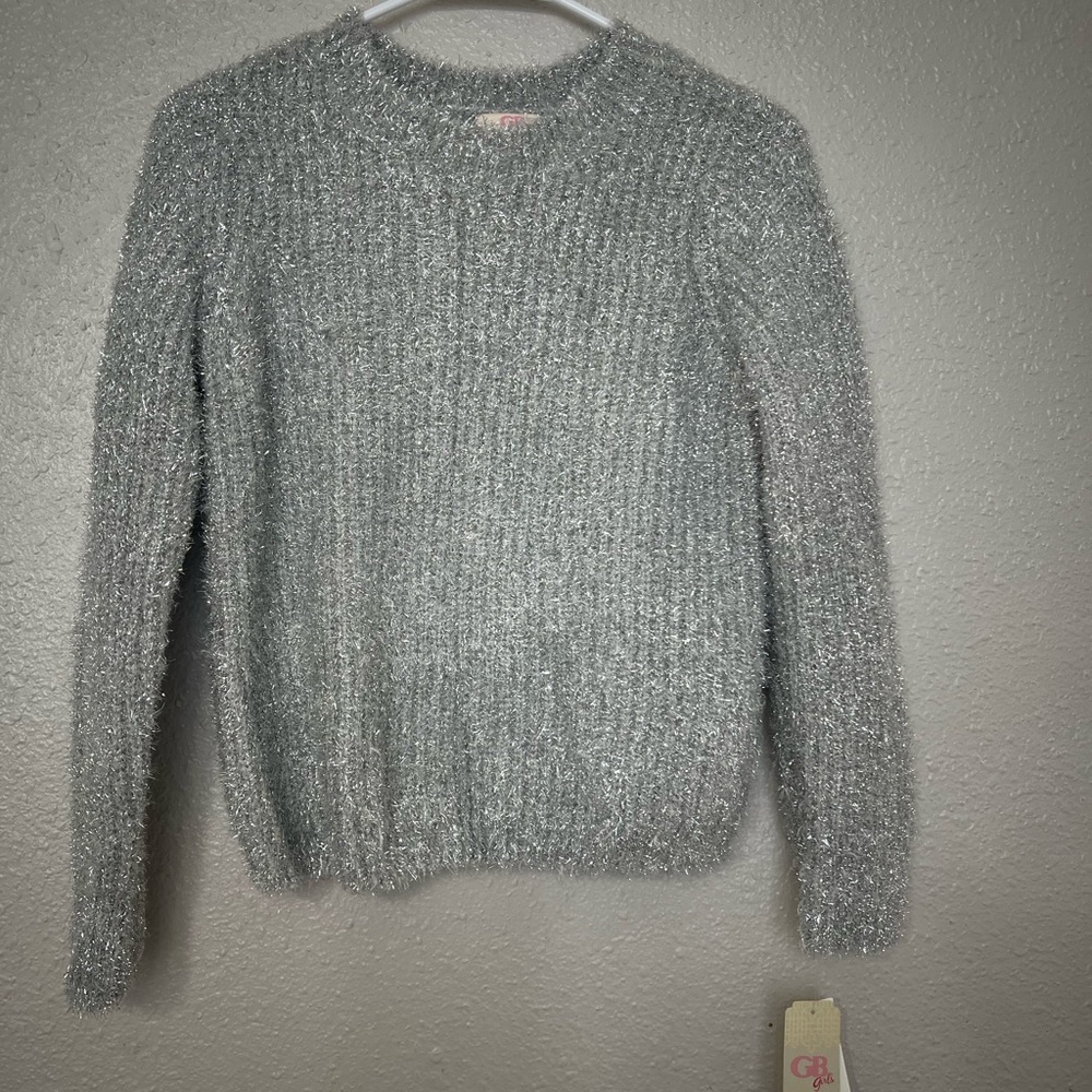 GB Girls Shimmering Silver Sweater